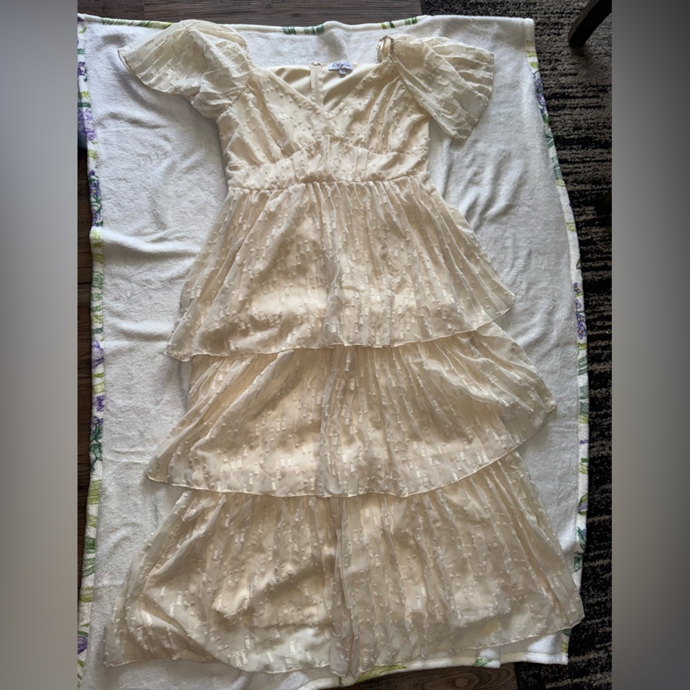 Cream Textured Dress